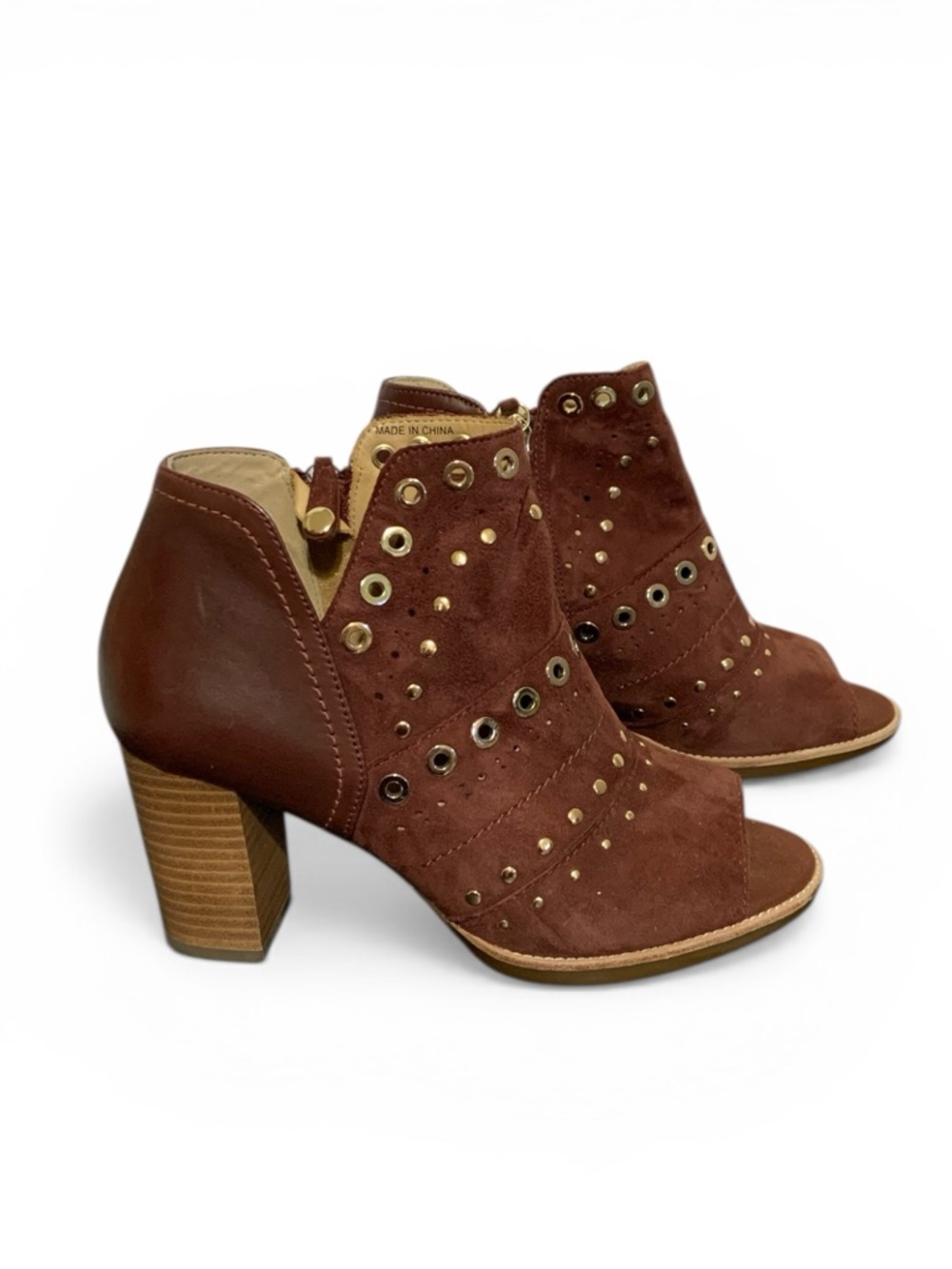 Geox Respira Brown Heeled Ankle Boots size 36 sz 5.5